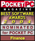 Pocket PC Best Software Awards Nominated